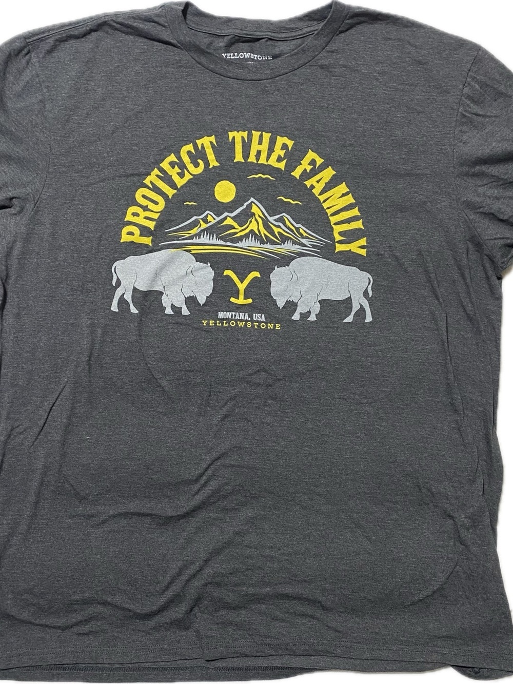 Yellowstone 'Protect The Family' Graphic Tee - Charcoal
